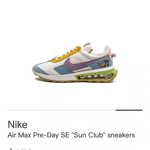 Nike Purple and White Athletic Shoes Air Max Pre-Day. The Sun Club, Size 9 - Picture 4 of 11